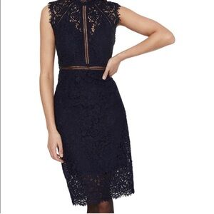 Bardot Navy Cocktail dress knee length size 8